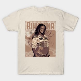 Rihanna style // Brown vintage // Poster art T-Shirt